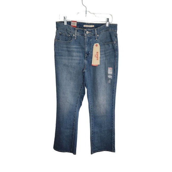 NWT Levi's 315 Shaping Bootcut Tummy Slimming Blue Jeans Women's Size 16 W - Picture 1 of 8